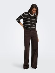 JDY Brown Knitted Button Down Short Cardigan - Image 5 of 8