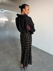Never Fully Dressed Black Dorris Skirt with Fleck - Image 2 of 4