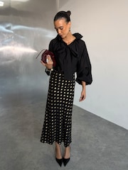 Never Fully Dressed Black Dorris Skirt with Fleck - Image 4 of 4