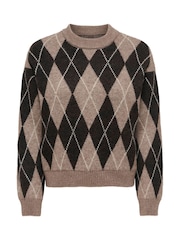 JDY Argyle Knit Jumper - Bilde 3 av 5