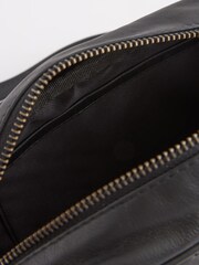 Black Leather Chain Quilted Camera Bag - Image 5 of 8