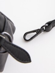Black Leather Chain Quilted Camera Bag - Image 7 of 8