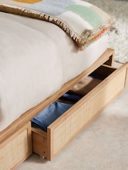 MADE.COM Oak Effect Pavia Rattan Storage Bed - Image 3 of 4