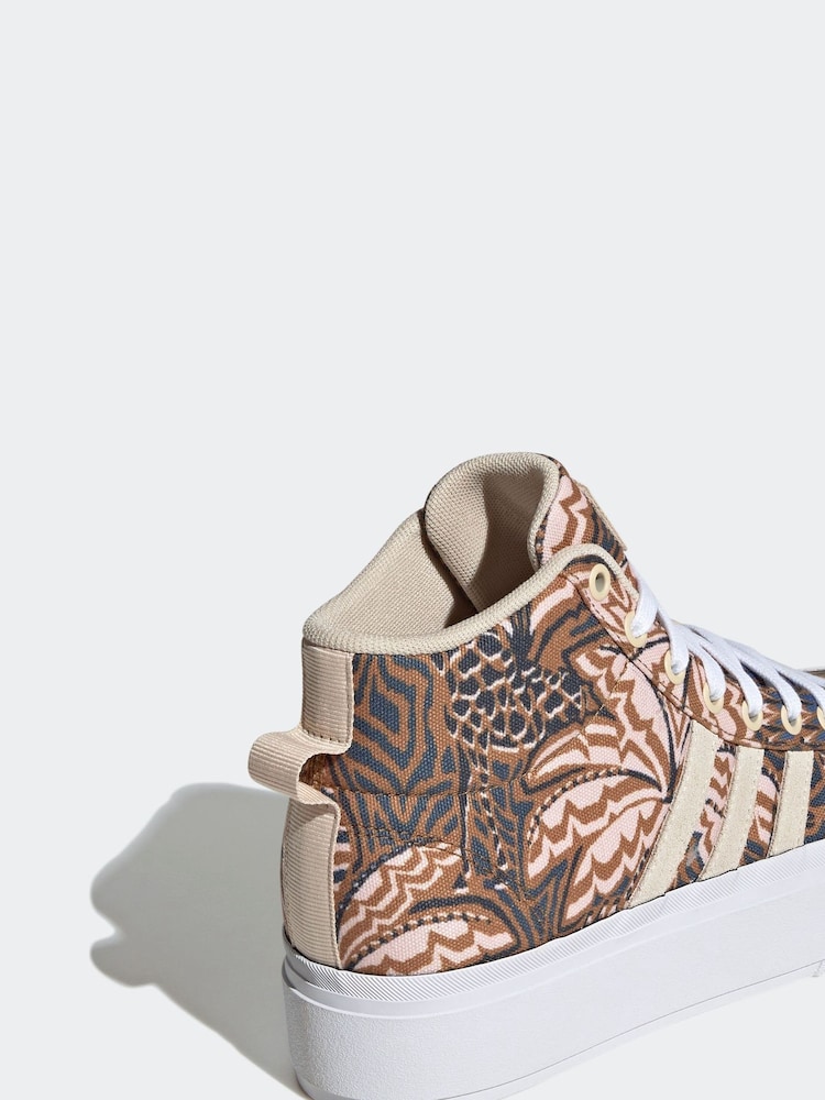 adidas Pink Bravada 2.0 Mid Platform Trainers - Image 2 of 5