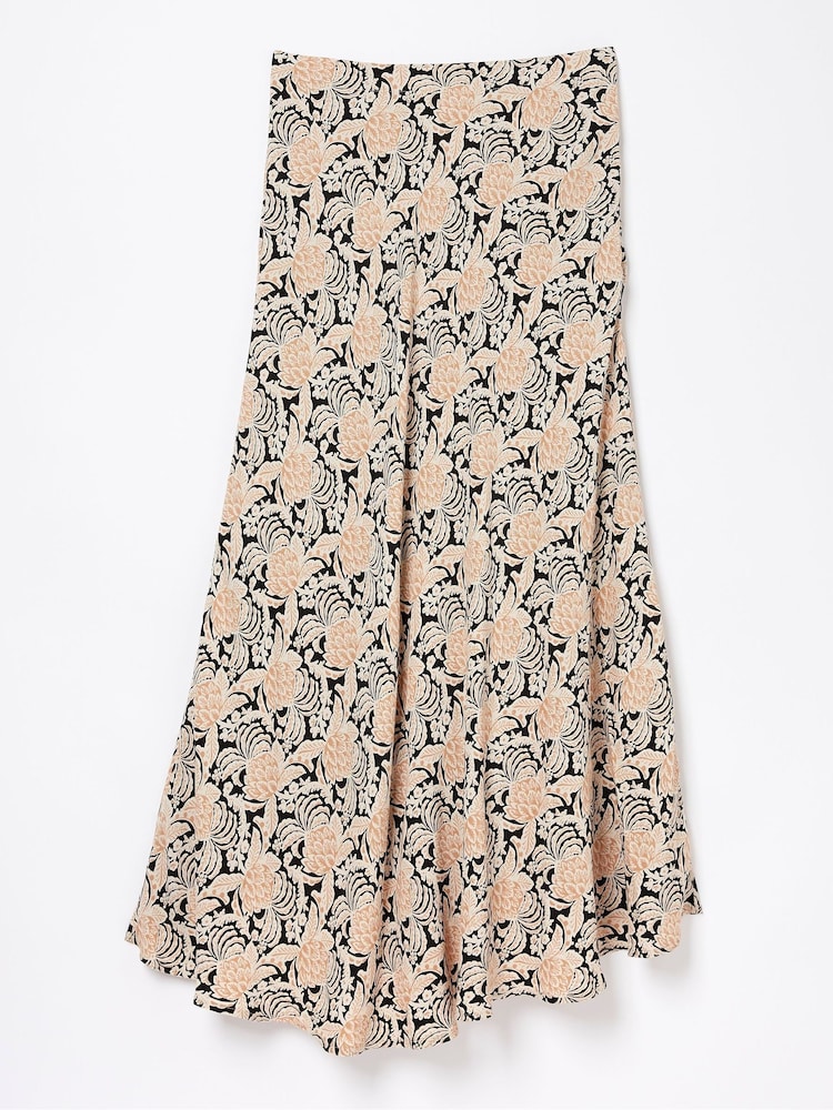 FatFace Black Pat Damask Floral Midi Skirt - Image 5 of 5 FatFace Black Pat Damask Floral Midi Skirt - Image 5 of 5