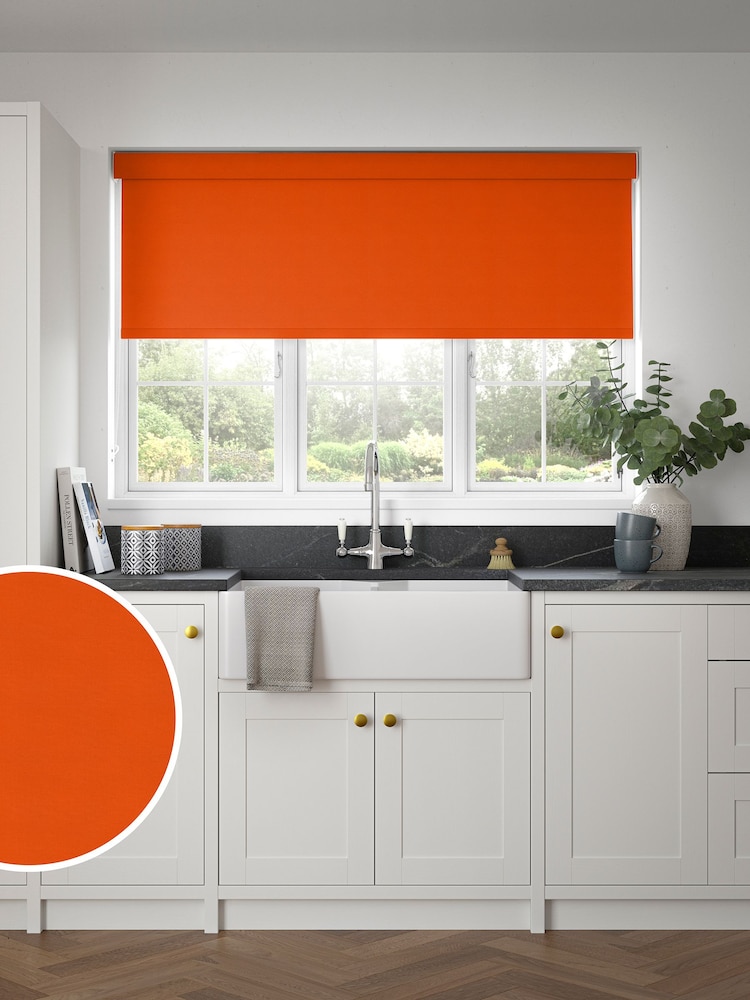 Orange/Red Glow Made to Measure Blackout Roller Blind - Image 1 of 6