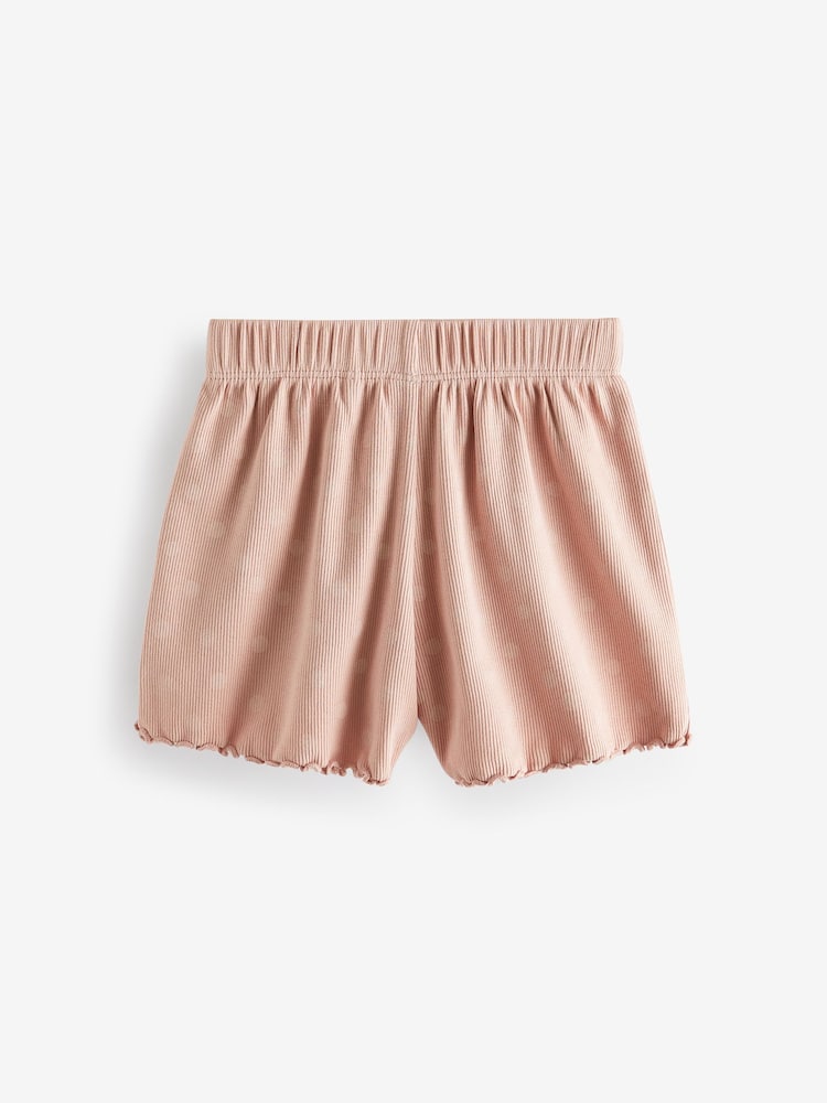 Pink Ditsy Rib Shorts 5 Pack (3mths-7yrs) - Image 2 of 3