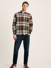 Joules Madras Green Long Sleeve Cotton Check Shirt - Image 3 of 7