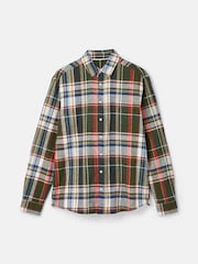 Joules Madras Green Long Sleeve Cotton Check Shirt - Image 7 of 7