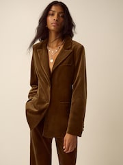 Monsoon Green Velvet Blazer - Image 1 of 4