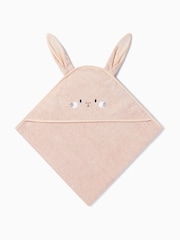 MORI Pink Bunny 100% Cotton Super Soft Baby Hooded Towel - Image 5 of 5