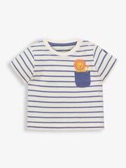 JoJo Maman Bébé Ecru Ecru Lion Baby T-Shirt & Shorts Set - Image 2 of 4