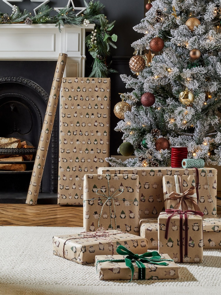 Gonks Craft Extra Wide, 10m Christmas Wrapping Paper - Image 1 of 4