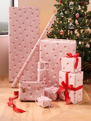 Pink Santa Extra Wide, 10m Christmas Wrapping Paper - Image 1 of 4