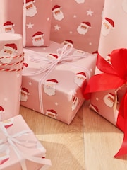Pink Santa Extra Wide, 10m Christmas Wrapping Paper - Image 2 of 4