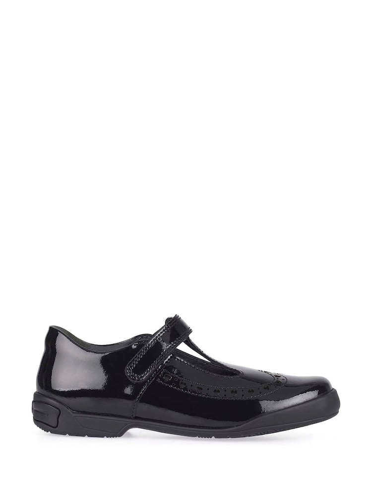Start-Rite Leapfrog T Bar Black Patent Leather School Shoes F & G Fit - Image 1 of 6