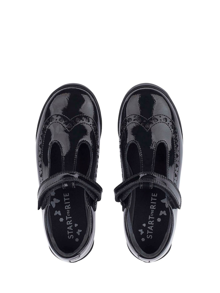Start-Rite Leapfrog T Bar Black Patent Leather School Shoes F & G Fit - Image 6 of 6