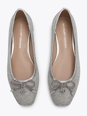 KG Kurt Geiger Silver Mara Embellished Ballerina Shoes - Image 2 of 4