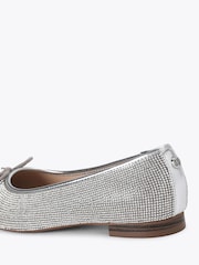 KG Kurt Geiger Silver Mara Embellished Ballerina Shoes - Image 3 of 4