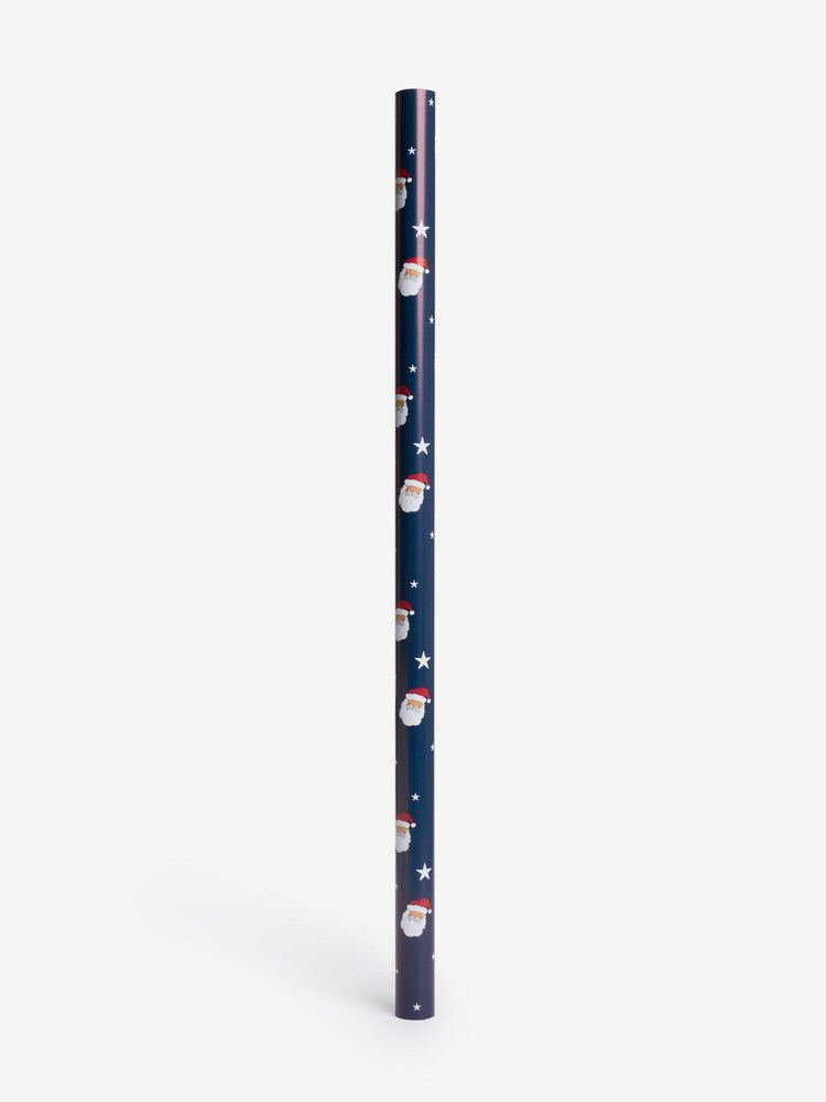 Navy Santa Extra Wide, 10m Christmas Wrapping Paper - Image 4 of 4