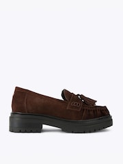 KG Kurt Geiger Tasha Suede Tassel Loafer Shoes - صورة 1 من 4