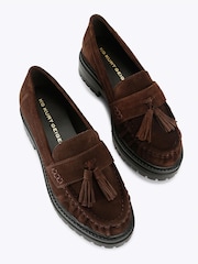 KG Kurt Geiger Tasha Suede Tassel Loafer Shoes - صورة 2 من 4