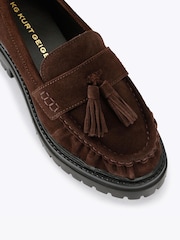 KG Kurt Geiger Tasha Suede Tassel Loafer Shoes - صورة 4 من 4