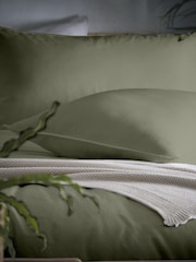 Appletree Green Cassia Washed 100% Cotton Duvet Cover and Pillowcase Set - Image 4 of 5
