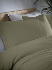 Appletree Green Cassia Washed 100% Cotton Duvet Cover and Pillowcase Set - Image 5 of 5