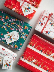 Party Santa Set of 3, 3m Christmas Wrapping Paper - Image 2 of 3