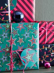 Brights Set of 3, 3m Christmas Wrapping Paper - Image 2 of 3