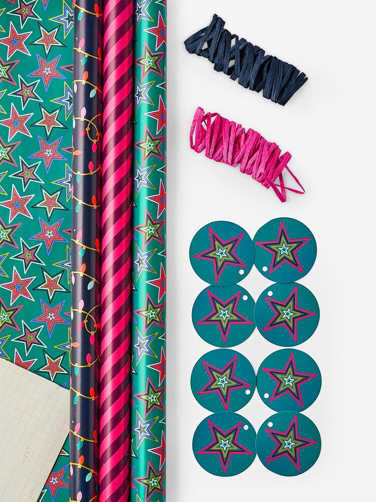 Brights Set of 3, 3m Christmas Wrapping Paper - Image 3 of 3