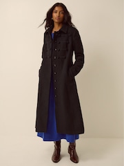 Monsoon Black Katie Military Coat - Image 1 of 5