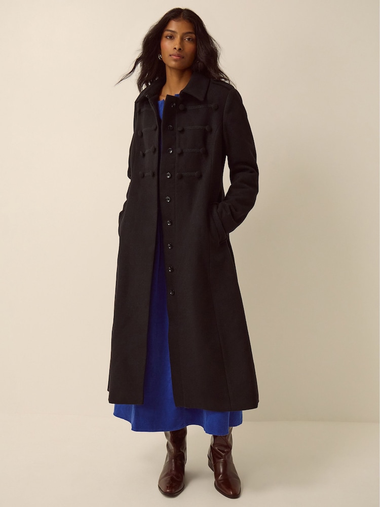 Monsoon Black Katie Military Coat - Image 1 of 5 Monsoon Black Katie Military Coat - Image 1 of 5