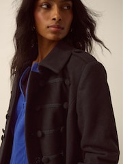 Monsoon Black Katie Military Coat - Image 4 of 5