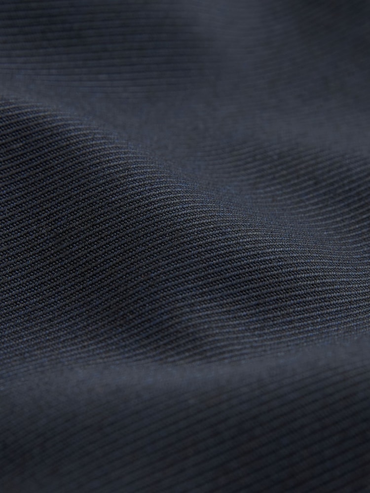 Navy Blue Slim Fit Smart Twill Side Adjuster Trousers - Image 9 of 9