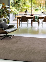 Asiatic Rugs Mink Brown Milo Soft Touch Lustre Rug - Image 1 of 5