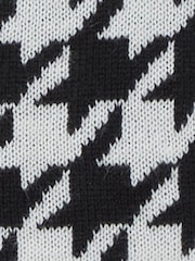 Benetton Houndstooth V-Neck Knitted Black Vest - Image 2 of 3