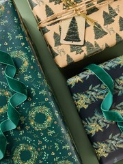 Evergreen Trees Set of 3, 3m Christmas Wrapping Paper - Image 2 of 3
