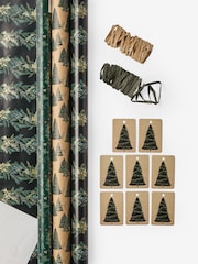 Evergreen Trees Set of 3, 3m Christmas Wrapping Paper - Image 3 of 3