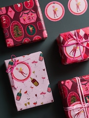 Pink Nutcracker Set of 3, 3m Christmas Wrapping Paper - Image 2 of 3