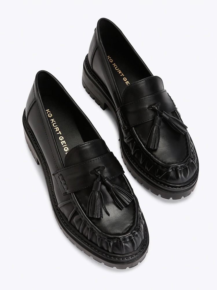 Svart - KG Kurt Geiger Tasha skinnsko med kvaster Loafers - Bilde 2 av 4 Svart - KG Kurt Geiger Tasha skinnsko med kvaster Loafers - Bilde 2 av 4