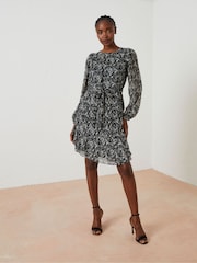 FatFace Black Charlotte Abstract Butterfly Dress - Image 1 of 7