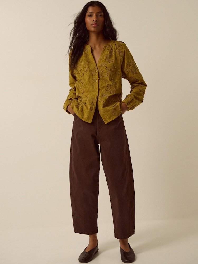 Monsoon Green Luci Floral Embroidered Shirt - Image 2 of 5 Monsoon Green Luci Floral Embroidered Shirt - Image 2 of 5