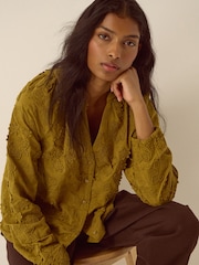 Monsoon Green Luci Floral Embroidered Shirt - Image 4 of 5