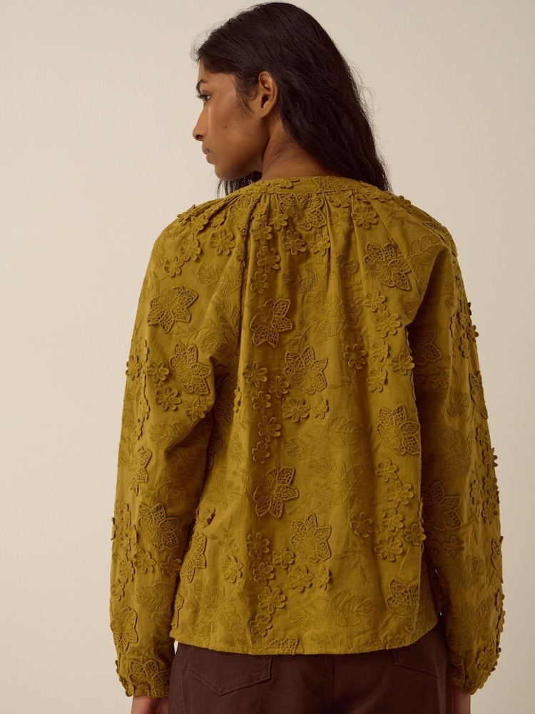 Monsoon Green Luci Floral Embroidered Shirt - Image 5 of 5 Monsoon Green Luci Floral Embroidered Shirt - Image 5 of 5