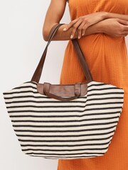 Natural Nautical Stripe Large Holdall Bag - Image 1 of 10