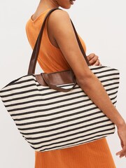 Natural Nautical Stripe Large Holdall Bag - Image 2 of 10