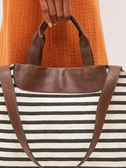 Natural Nautical Stripe Large Holdall Bag - Image 4 of 10
