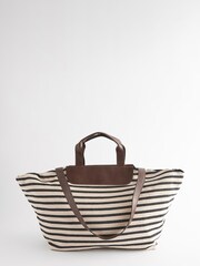 Natural Nautical Stripe Large Holdall Bag - Image 6 of 10